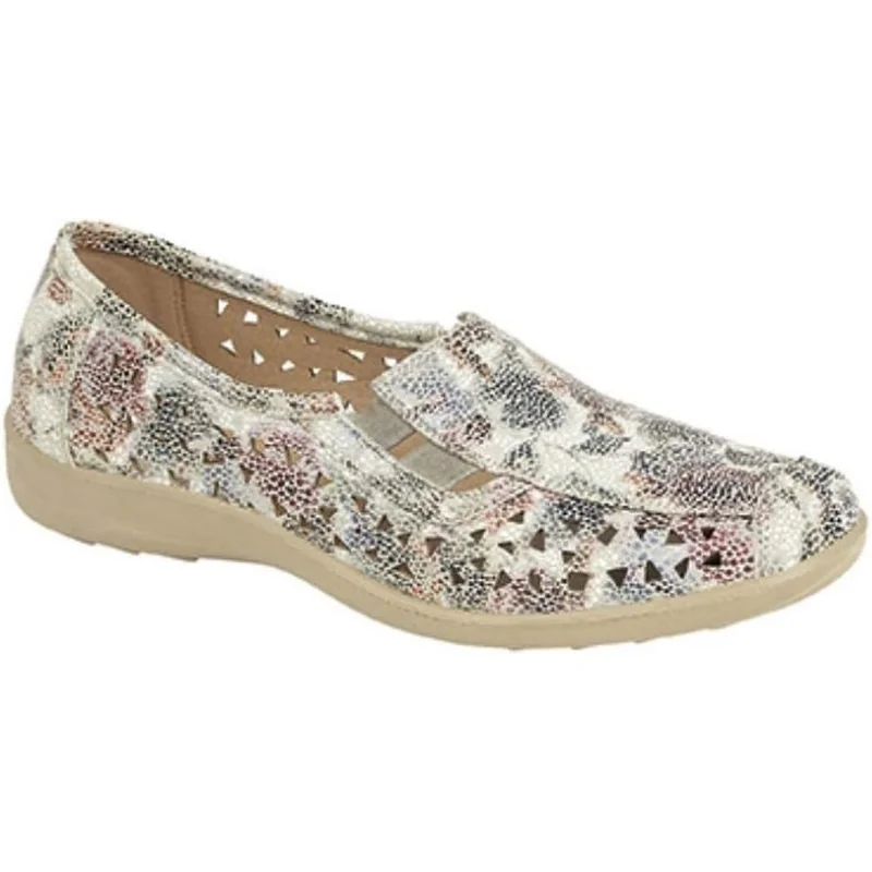 Boulevard Side Gusset Summer Casual Shoes in floral print